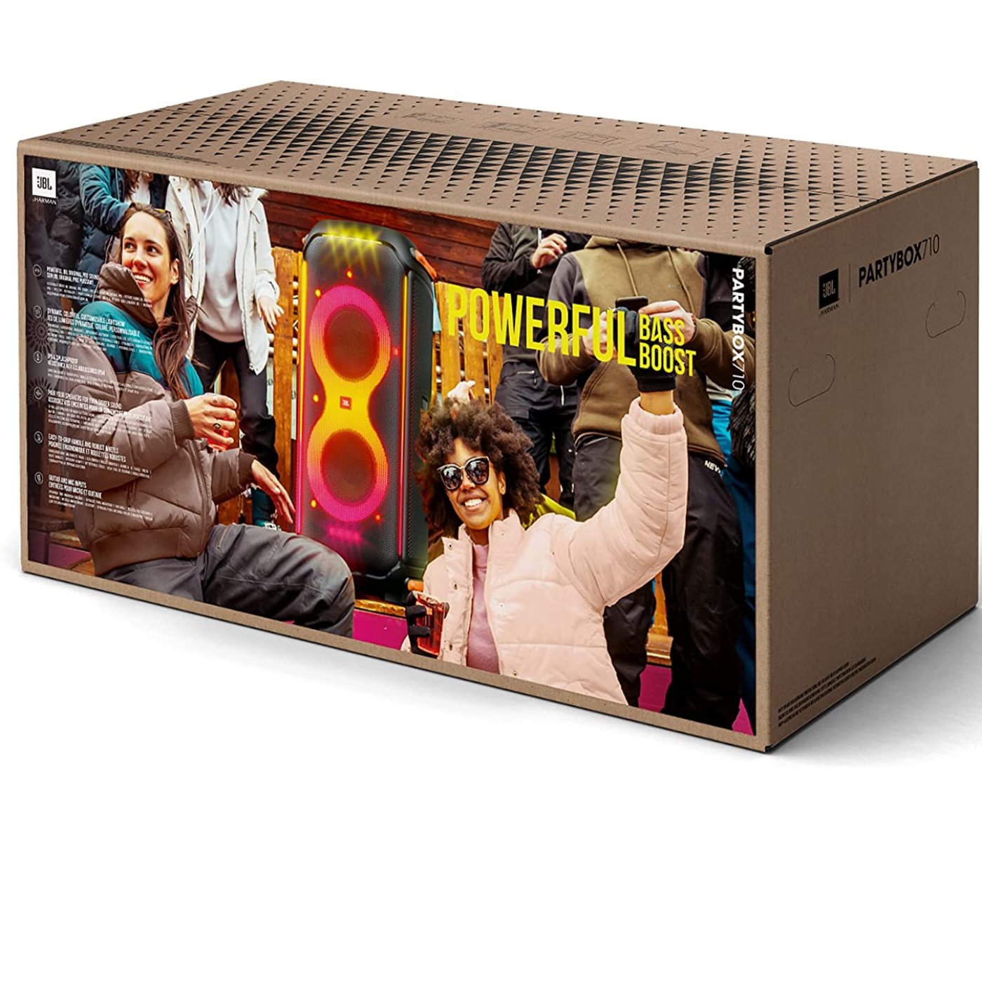 JBL Partybox 710 built-in lights splashproof Powerful sound 800W - Eshtir.com