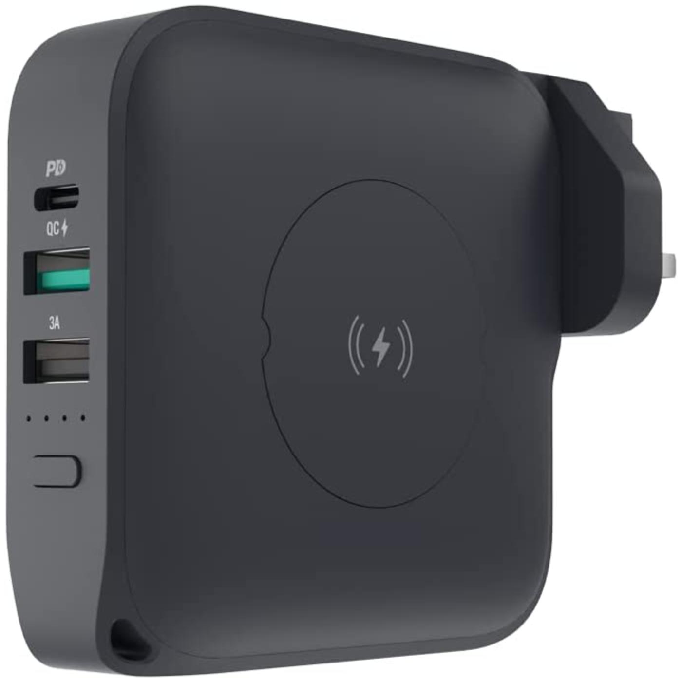 Powerology-Compact Design Wall Charger Power Bank 10000mAh 15W7.5W-black-2