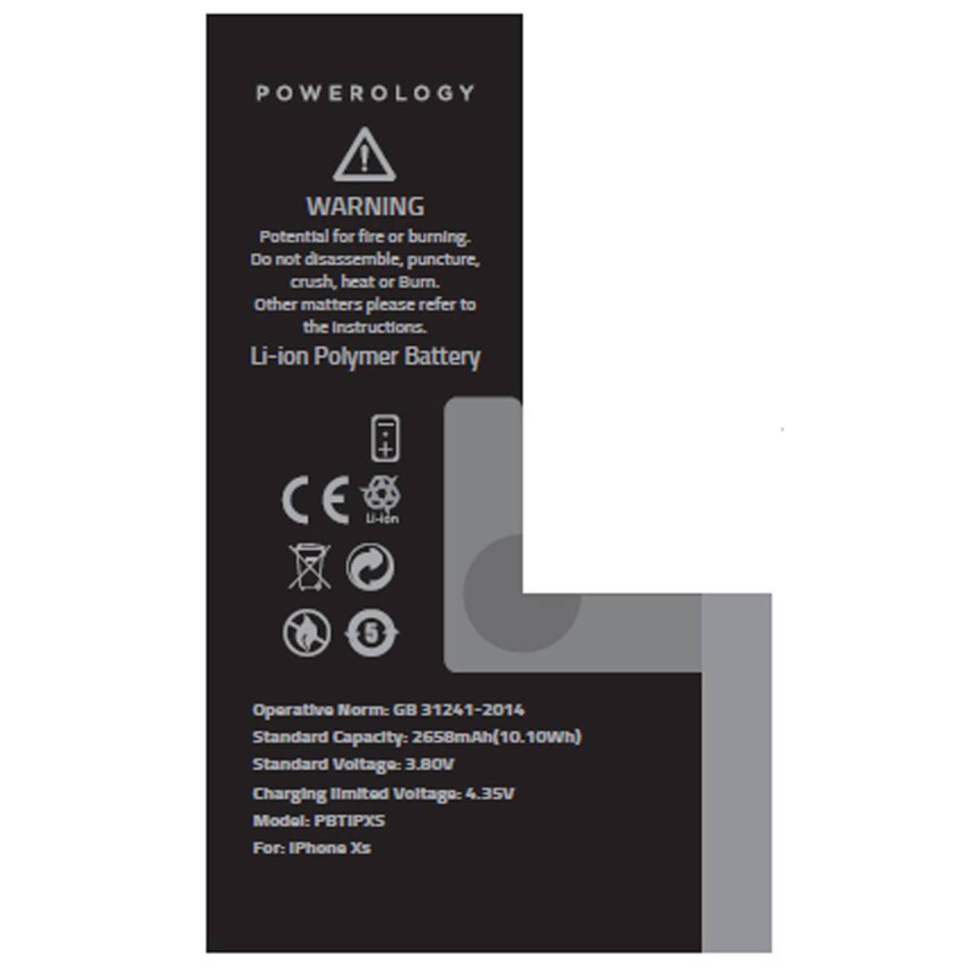 Powerology-Li-ion Polymer Phone Battery-2658mAh -10.10Wh-black-1