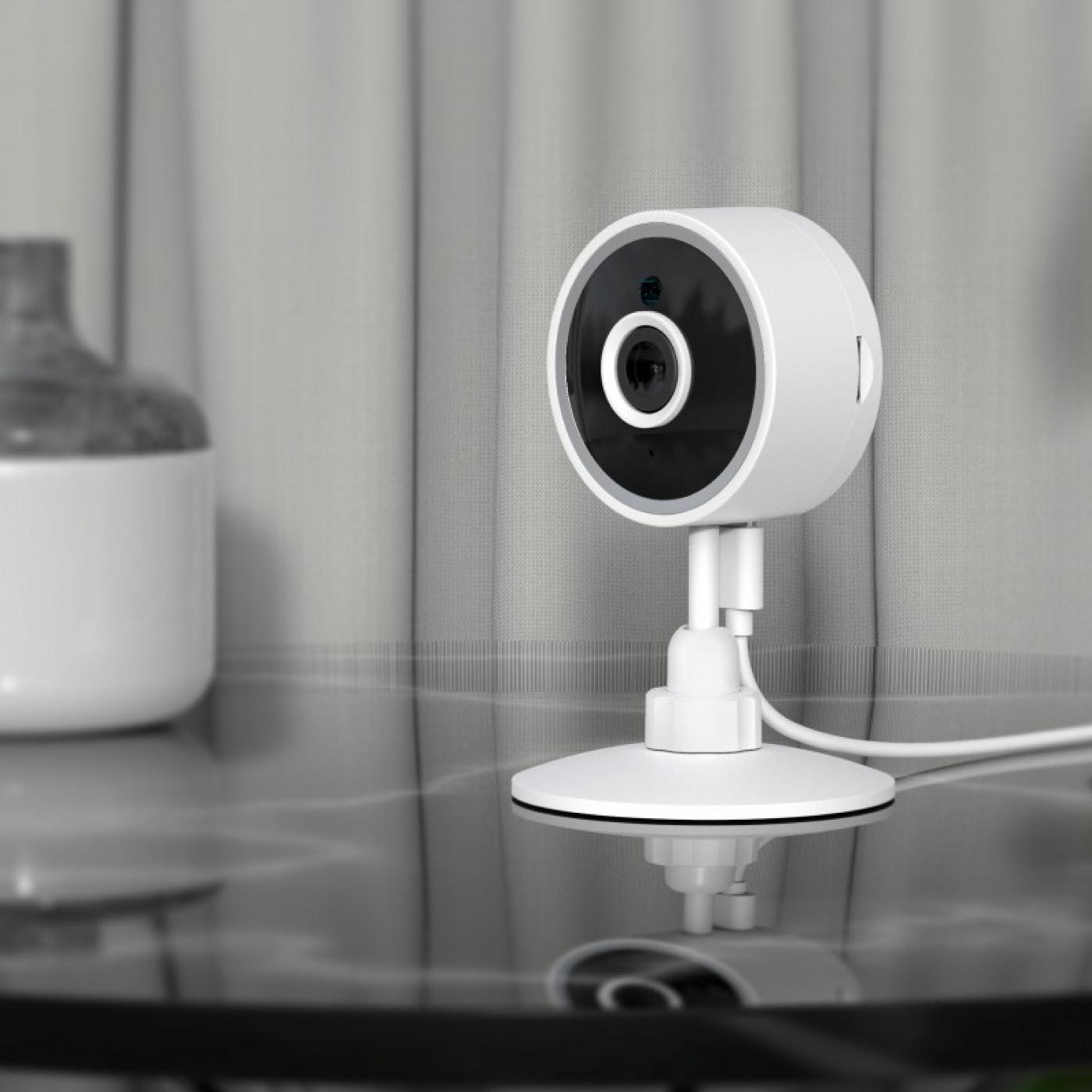 Powerology-Wifi Smart Home Camera 105 Wired Angle Lens -white-1