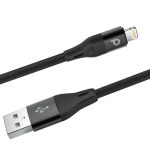 porodo-Aluminium braided USB-A to lightning-black-2