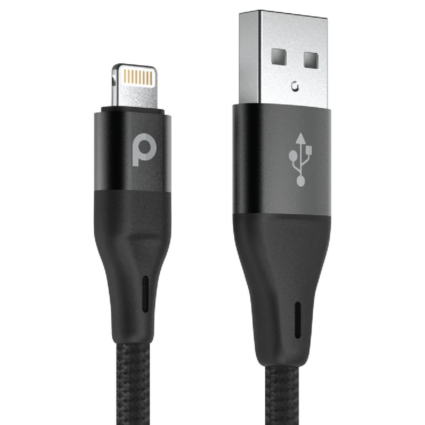 porodo-Aluminium braided USB-A to lightning-black-6