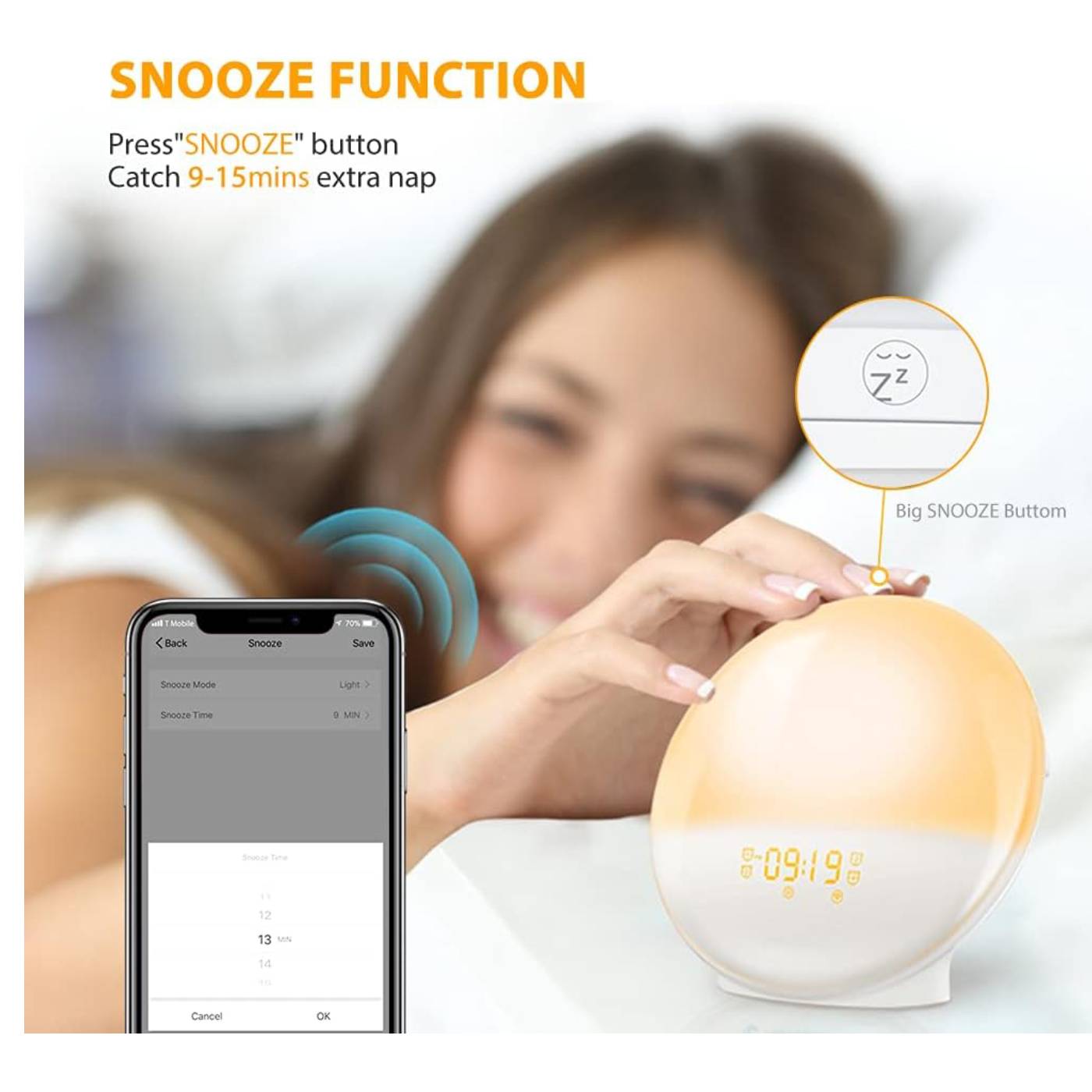 HeimVision Sunrise Alarm Clock, A80S Smart Wake up Light