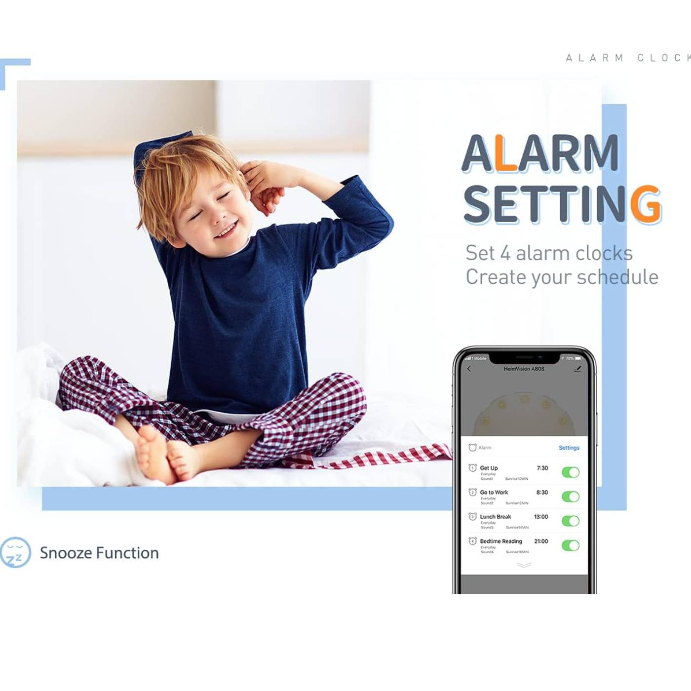 HeimVision Sunrise Alarm Clock, A80S Smart Wake up Light