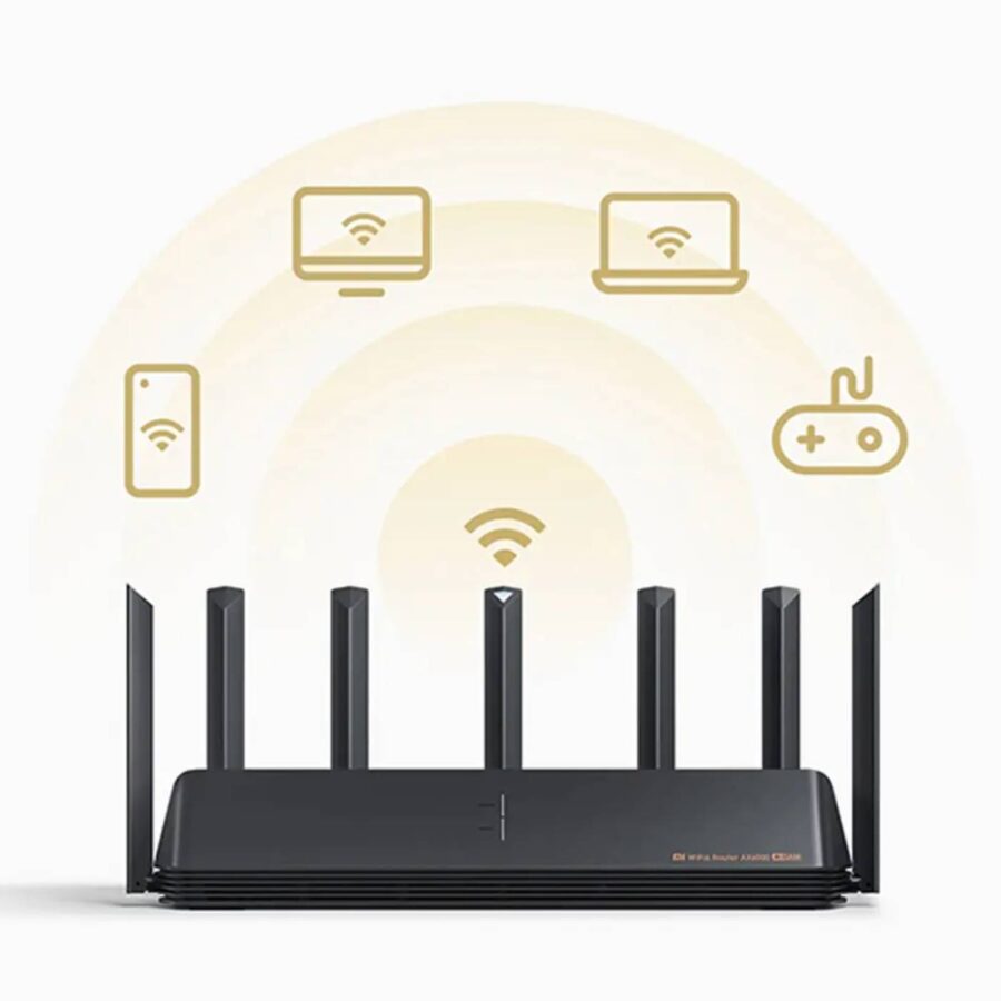 Xiaomi Mi AIoT WiFi 6 Router AX6000 - Black - Eshtir.com