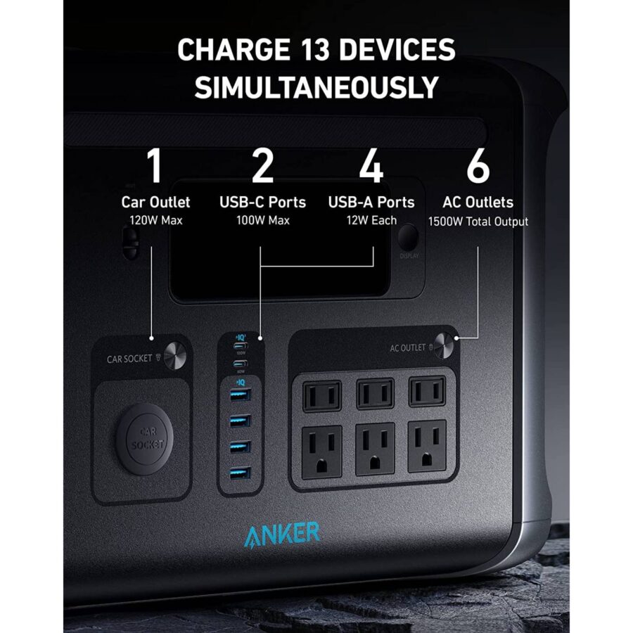 Anker 757 Portable Power Station (PowerHouse 1229Wh) - Eshtir.com