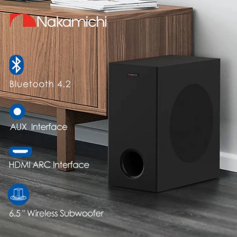 Nakamichi APOLLO 220 Dolby Audio 2.1 Soundbar Black