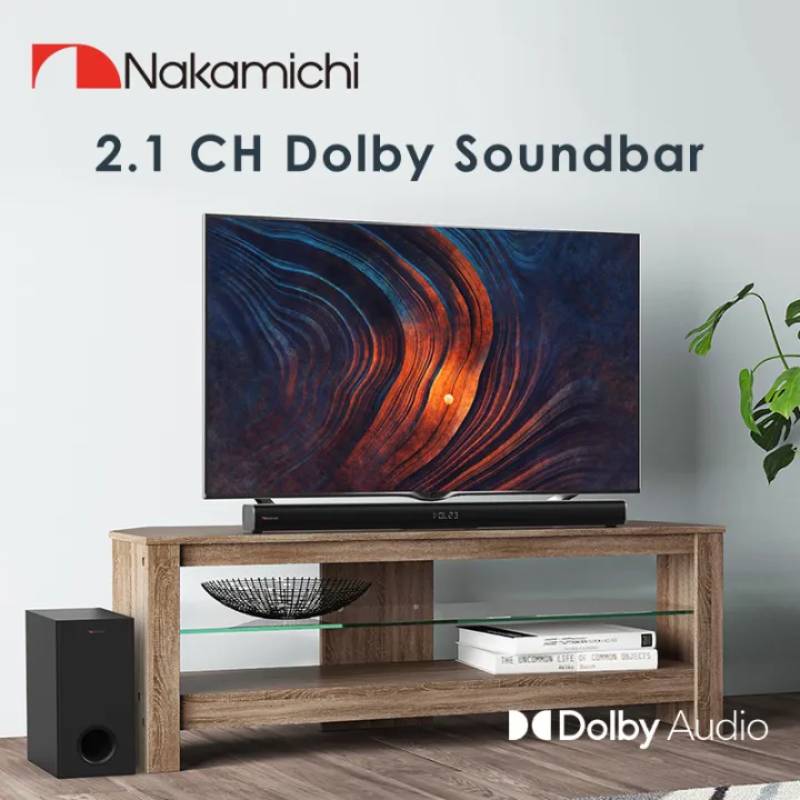 Nakamichi APOLLO 220 Dolby Audio 2.1 Soundbar - Black - Eshtir.com