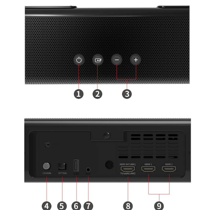 Nakamichi APOLLO 520 Dolby 5.1.2 Atmos Soundbar - Black - Eshtir.com