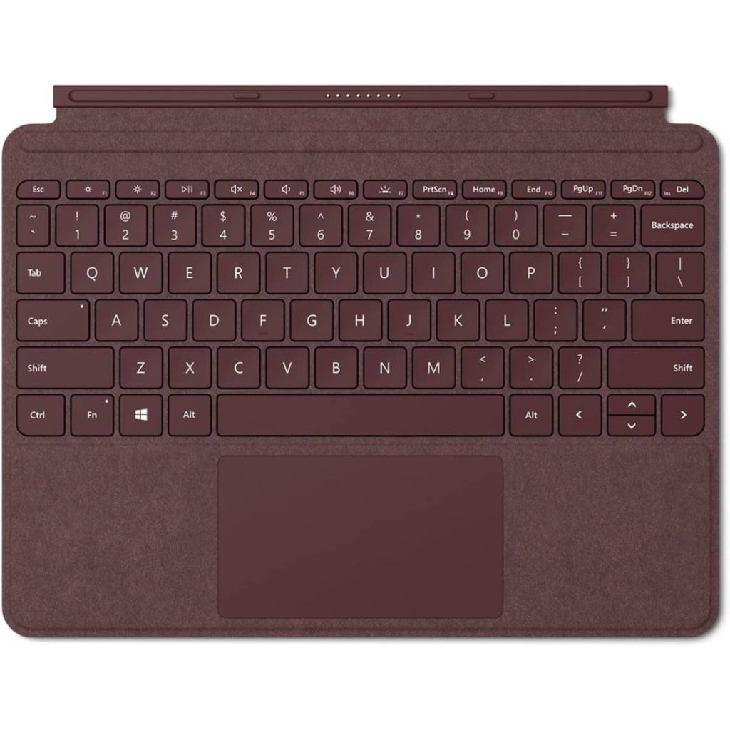 Cover Microsoft Surface Go Con Tastiera Signature Alcantara &ndash; Layout Francese (KCS-00002), Platino