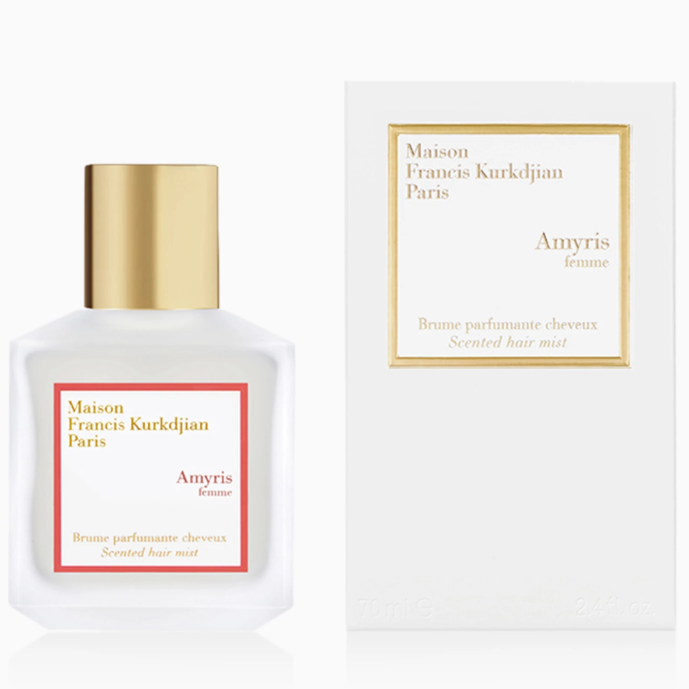 MFK AMYRIS FEMME SCENTED HAIR MIST 70ML box